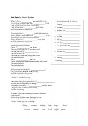 English worksheet: Bad Day: Fill in the blanks song lyrics