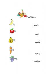 English worksheet: Food Match