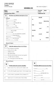 English Worksheet: Listening 