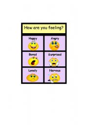 English Worksheet: How are you feeling?