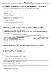 English worksheet: Exercises about future and should