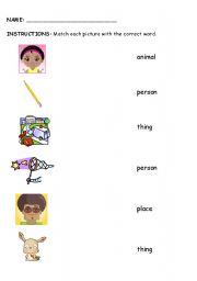 English Worksheet: nouns
