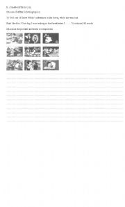 English worksheet: written exam based on Snow White 3rd PART