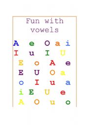 English worksheet: Fun With Vowels