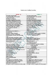 English Worksheet: common errors in writing & speaking