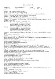 English Worksheet: Little red riding hood