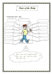 English worksheet: body parts