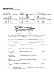 English worksheet: PRESENT CONTINUOUS EXERCISES WITH HELP