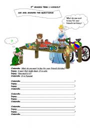 English Worksheet: birthday