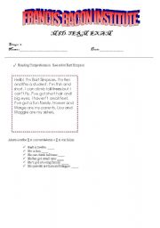 English worksheet: exam!