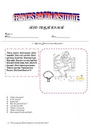 English worksheet: exam