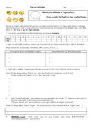 English Worksheet: Get an attitude