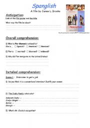 English Worksheet: Spanglish