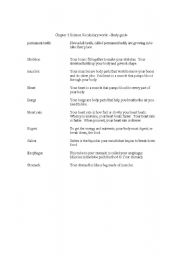 English worksheet: 2nd grade Chapter 3 science vocabulary words