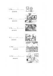 English worksheet: choose and complete