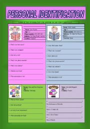 English Worksheet: Personal Identification