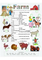 English Worksheet: Farm
