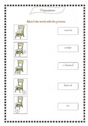 English worksheet: prepositions