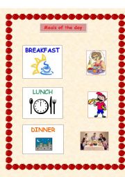 English Worksheet: 3 meals a day