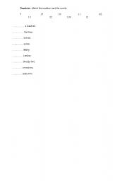 English Worksheet: Numbers