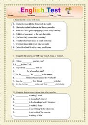 English Worksheet: Simple Past