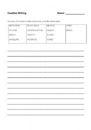 English Worksheet: Creative Writing