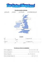 English Worksheet: The United Kingdom and Great Britain