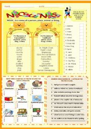 English Worksheet: NOUNS