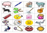 English Worksheet: Rhyming with short words - Game 1