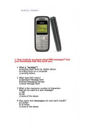 English Worksheet: Mobile phones