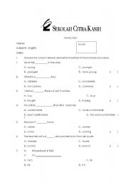 English Worksheet: all grammar