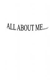 English Worksheet: All about me 