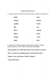 English worksheet: Phonetic transcription