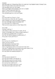 English Worksheet: Jeopardy