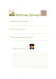 English Worksheet: welcome spring