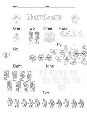 English worksheet: Numbers