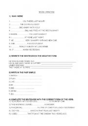 English worksheet: past simple 