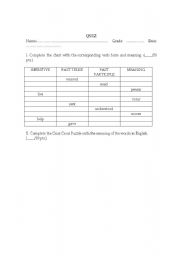 English Worksheet: quiz