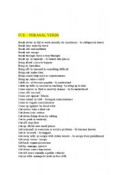 English Worksheet: Phrasal verbs for First Certificate