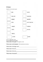 English Worksheet: Colours