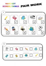 English Worksheet: pairwork