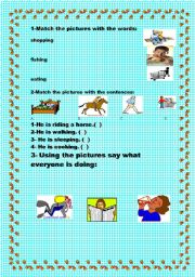 English worksheet: The present continuous tense