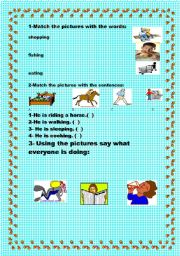 English Worksheet: The present continuous tense