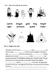 English Worksheet: PRINCESS AND THE OGRE