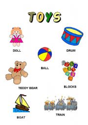 English worksheet: Toys