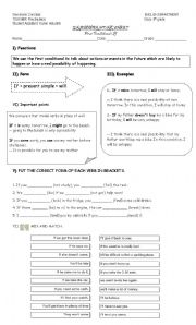 English Worksheet: first conditional