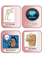 English Worksheet: SIMON SAYS CARDS3