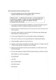 English worksheet: SET(combinations/expressions/phrasal verbs)