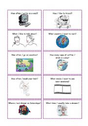 English Worksheet: Conversation Cards 2