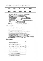 English Worksheet: Present Simple